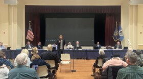 Jason Golub speaking to city residents