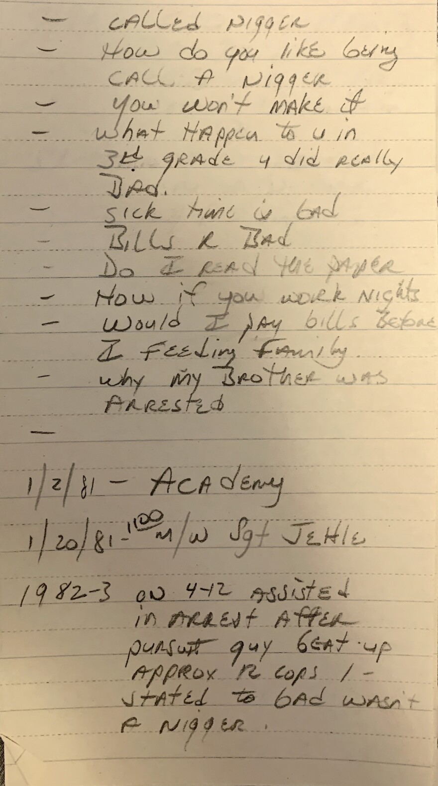 For the 28 years Richard Wright was in the Suffolk County Police Department, he kept a running list of all the disparate treatment he received. The list eventually became four pages long.