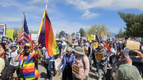 An estimated 50,000 people turned out for the third No Kings march in Albuquerque on Saturday.