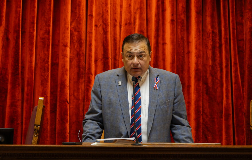 Speaker Joe Shekarchi addresses the General Assembly.