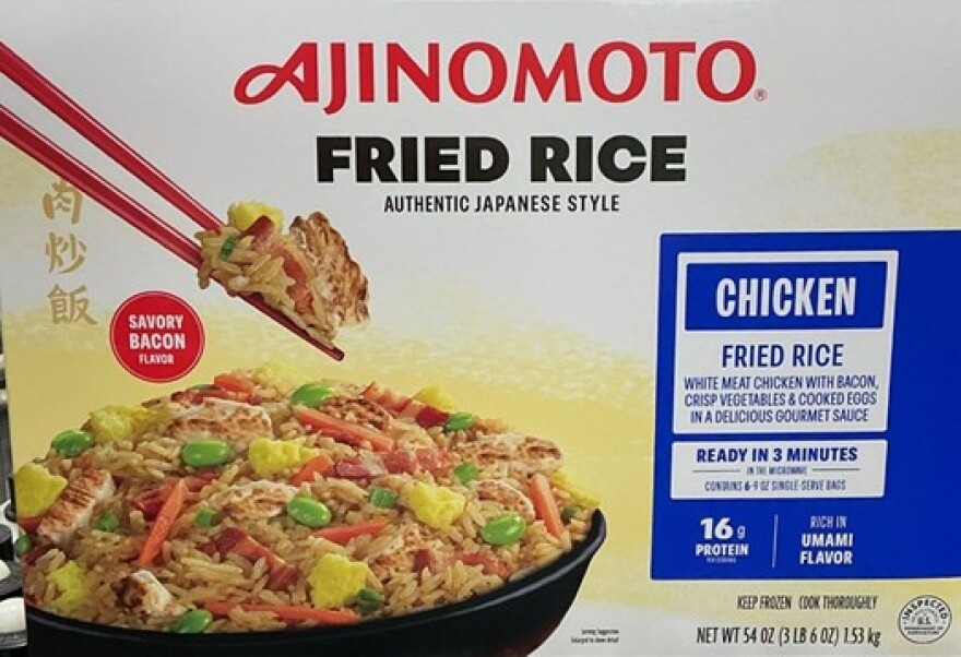 A Feb. 19 recall of 3.3 million pounds of ready-to-eat fried rice is being expanded to include an additional 33 million pounds of various related products such as the fried rice with chicken variety shown above.