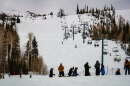 Visitors take to the slopes at Brian Head Resort in southwest Utah, March 22, 2024.