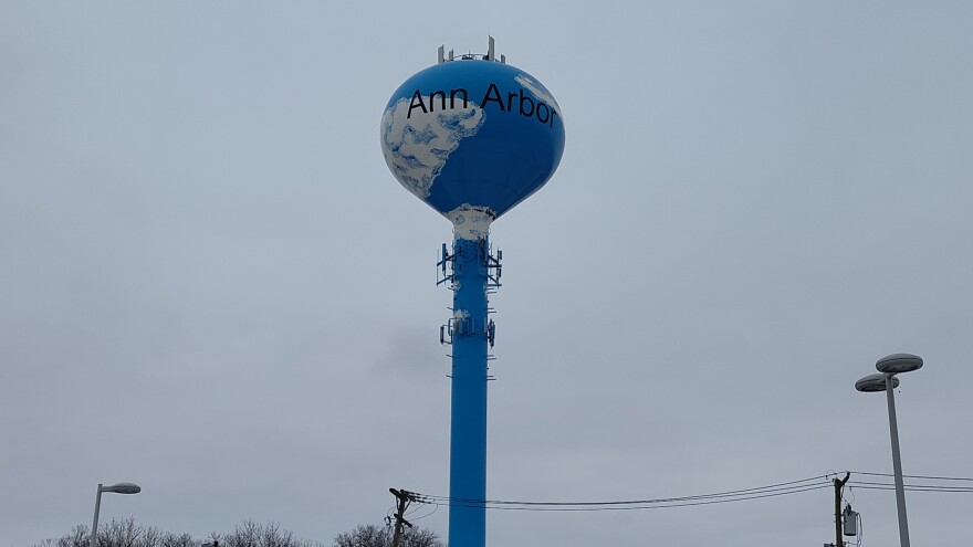Ann Arbor water tower.