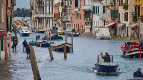 As sea levels rise, coastal cities like Venice look for adaptation and mitigation solutions. Built atop small lagoon islets, the fabled 1600 year old city of Venice has been a victim of both subsidence and, more recently, global sea level rise fuelled by climate change. The Italian government funded construction a series of floodgates to close the lagoon entrance before exceptionally high tide phenomena known as acqua alta. Sources: * www.researchgate.net/publication/346867948 ** https://e360.yale.edu/features/rising-waters-can-a-massive-sea-barrier-save-venice-from-drowning