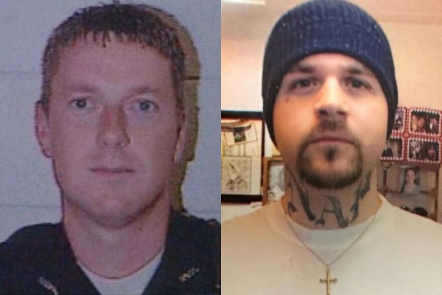 Beech Grove law enforcement officer William Toney, left, was killed during a police pursuit by Benjamin Ritchie, right, on Sept. 29, 2000. Ritchie was sentenced to death for the killing and is scheduled to be executed early Tuesday morning.