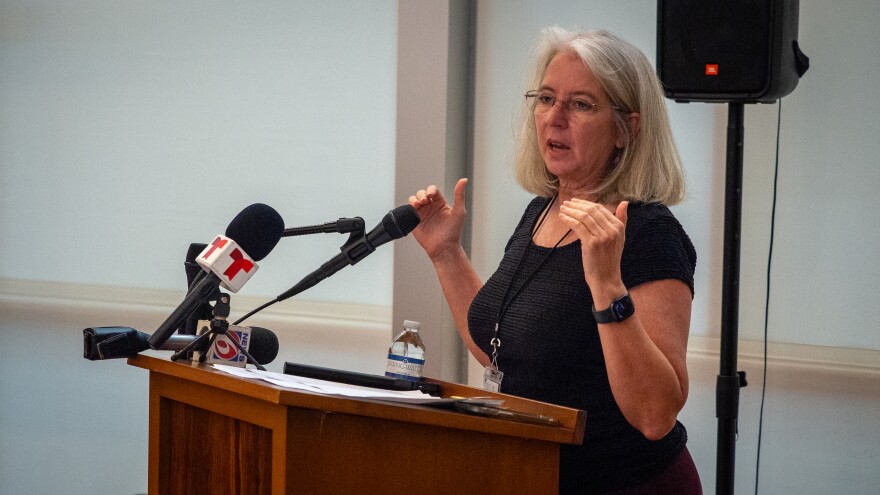 Homeless Services Network of Central Florida CEO Martha Are presented the 2026 State of Homelessness report at First United Methodist Church in downtown Orlando on Tuesday.