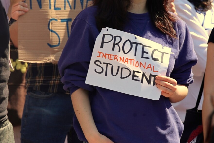 After protests on Indiana University's campus on April 9, international students are still concerned about their futures.