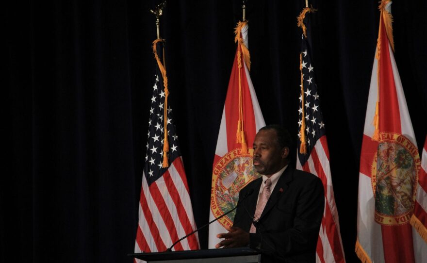 Neurosurgeon Ben Carson said his solution would be to eliminate hatred from the world following Friday’s Paris attacks. “I will be working with our allies using every resource,” he said. Photo: Ariella Phillips/WUFT News