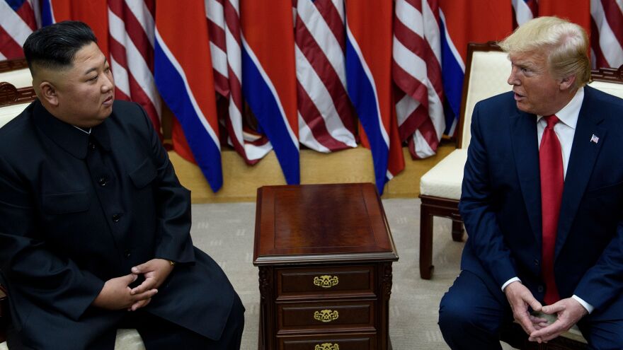 North Korean leader Kim Jong Un and President Trump met in the demilitarized zone between the Koreas on June 30.