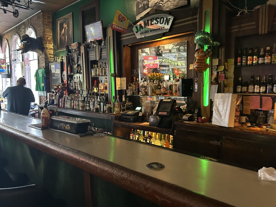 The interior of Fitz's Blarney Stone on Broadway.