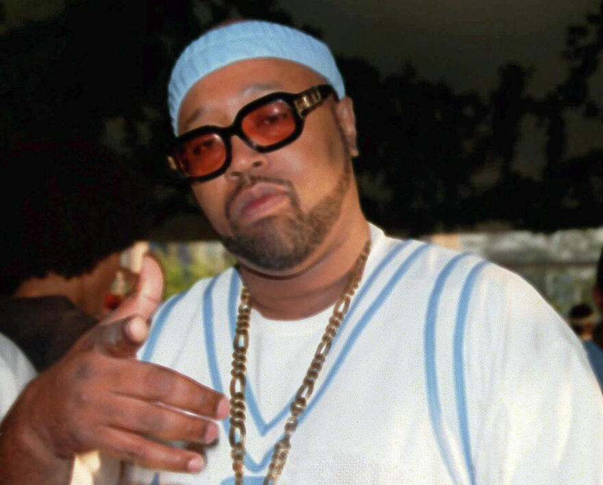 DJ Kay Slay attends a listening party for "Violator The Album: V2.0" in New York on July 12, 2001.