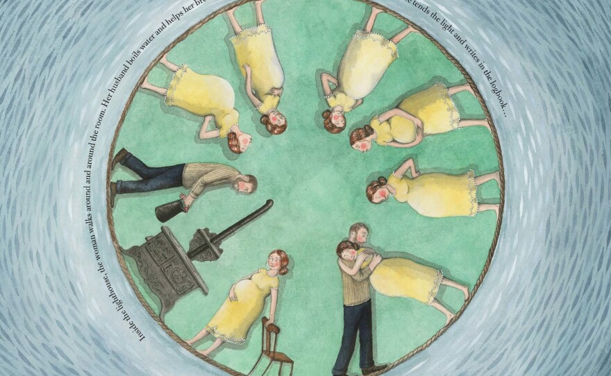An excerpt of Sophie Blackall's Hello Lighthouse.