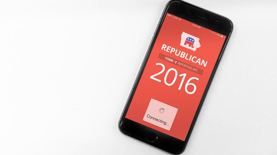 While the app itself is basic, it stands out in what will otherwise be a decidedly low-tech affair. Republicans often cast their ballots on slips of paper, and Democrats count their support for candidates by grouping together in corners at caucus sites.