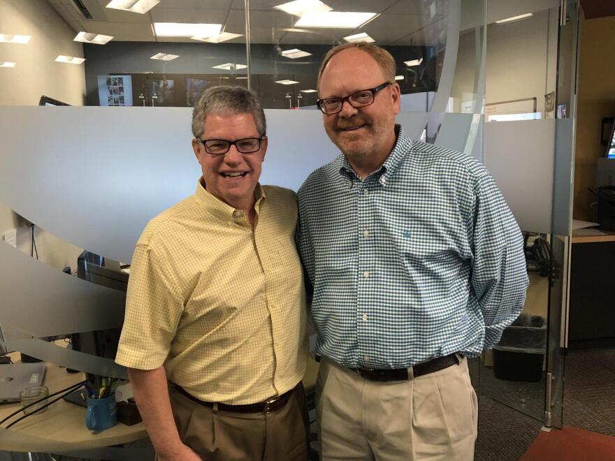 Newscape guests Chris Herstam (left) and Wes Gullet