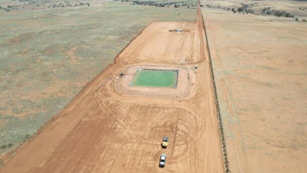 The site of a groundwater well in Arizona along the U.S.-Mexico border as seen from a drone. (Courtesy Myles Traphagen)