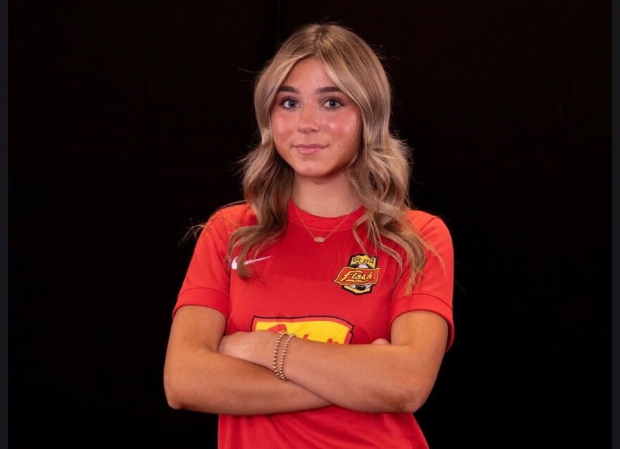 Niagara Falls Sophmore Carmella Vilardo poses in an undated photo in her soccer jersey.