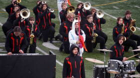 The Kenai Central High School Marching Band performs during the Kenai Marching Showcase at Ed Hollier Field in Kenai, Alaska, on Saturday, Oct. 3, 2026.