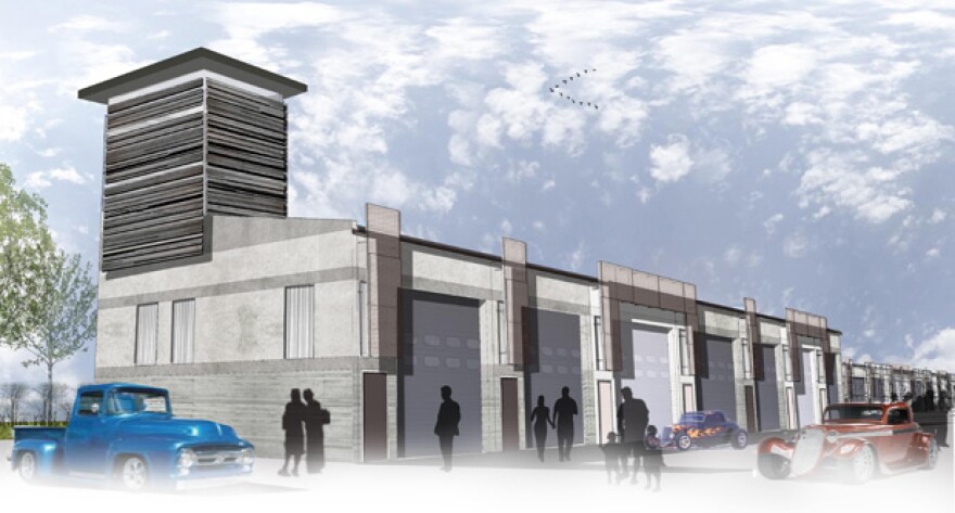 An artist’s conception of Garage Condos of Oklahoma’s luxury storage business planned for Edmond. 