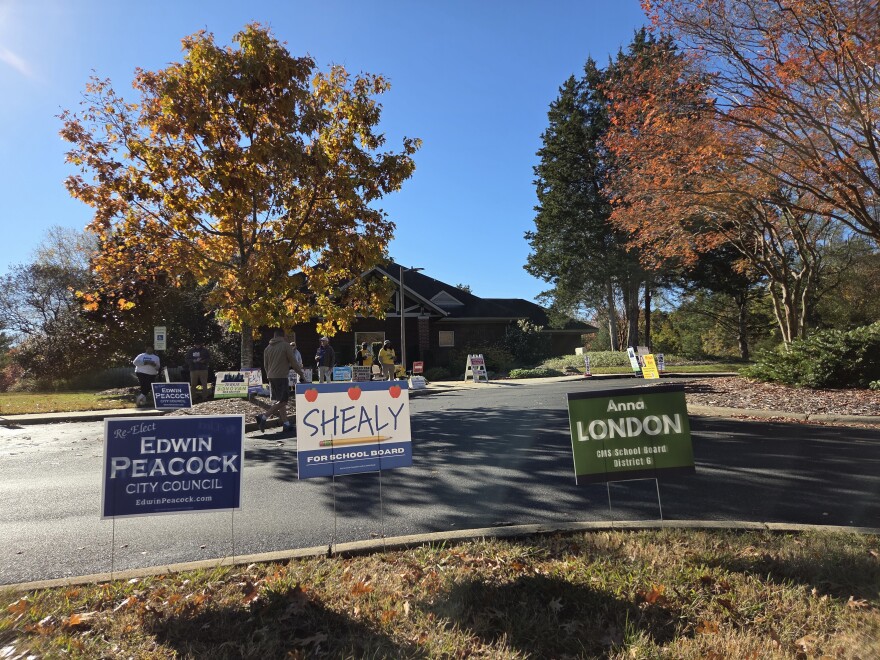 The William R. Davie Park polling place in south Charlotte.