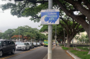 FILE - A sign indicates the border of the tsunami evacuation zone as traffic also forms in the background amid a tsunami warning. (July 29, 2025)