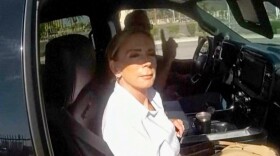 This image taken from a Las Vegas Metropolitan Police Department body camera video shows a police officer pulling over Nevada Gov. Joe Lombardo on May 15, 2026, in Las Vegas. (Las Vegas Metropolitan Police Department via AP)