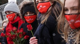 Pro-life activists participate in the 48th annual March for Life outside the U.S. Supreme Court January 29, 2021 in Washington, D.C.