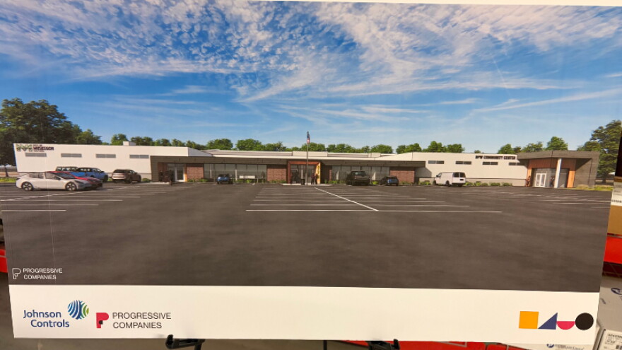 Artist's rendering of Muskegon's Public Service Building.