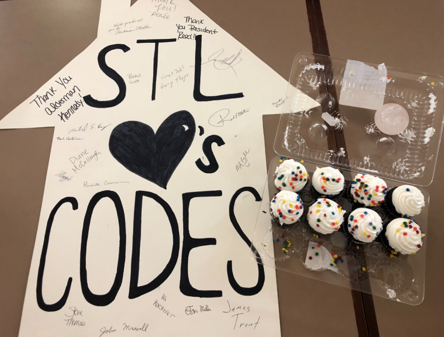 Missouri Sierra Club sees the passage of new St. Louis building codes into law as a victory. They celebrated with cupcakes on July 6, 2018.