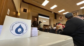 An estimated 130 people filled the Belchertown Town Hall auditorium Wednesday morning to raise concerns over a new request for more water from the Quabbin Reservoir.