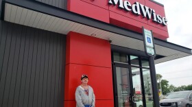 Billy Rohling stands outside a MedWise Urgent Care clinic in Tulsa, Oklahoma, where he came with his partner, who was having breathing problems. “They aren’t busy at all,” he said. “It took 15 minutes to get an EKG.” MedWise was started in 2020 by QuikTrip, a Tulsa-based gas station and convenience store chain.