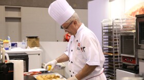 A chef participating in the School Nutrition Association's 73rd Annual National Conference, which focuses on innovation in foods, beverages and tools for school cafeterias.