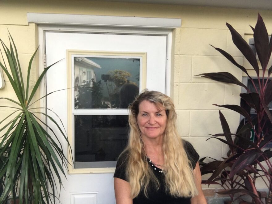 Lori Rittel in front of her kitchen door. (Courtesy of Rittel)