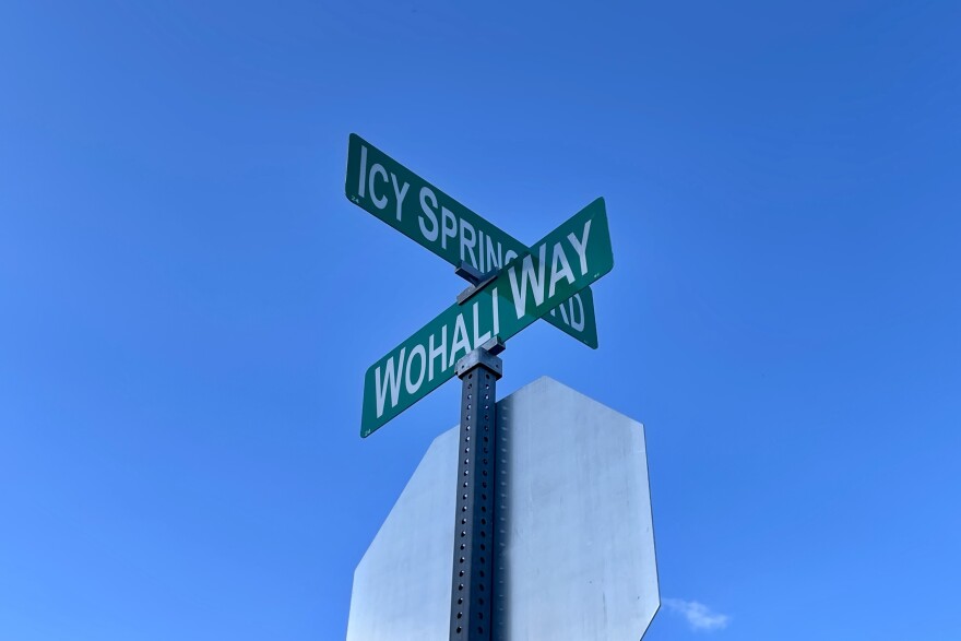The road to wohali is seen west of interstate 80
