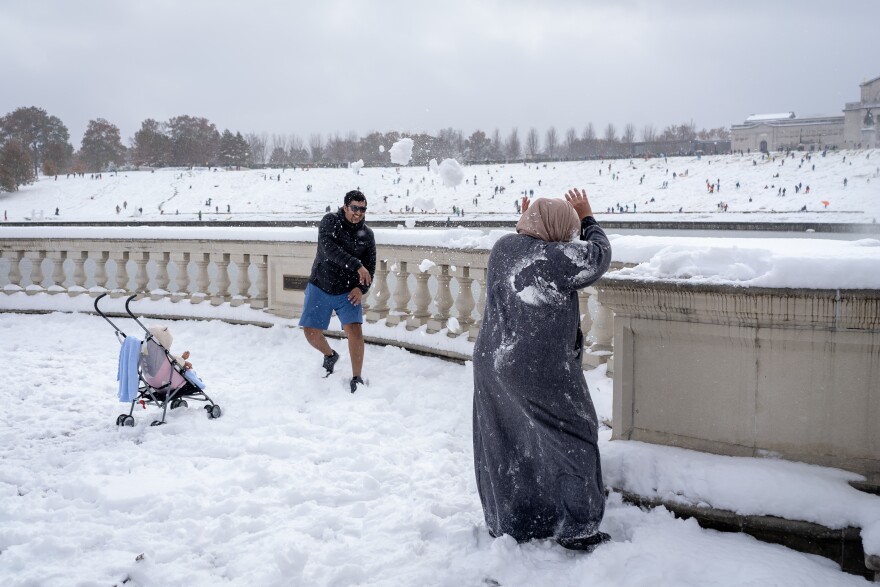 Abdullah and Sarah Alqahtani at Art Hill, Nov. 15, 2018