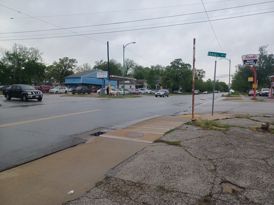 The intersection of Grant and Chase in Springfield where a new crosswalk is going in (photo taken April 26, 2024).