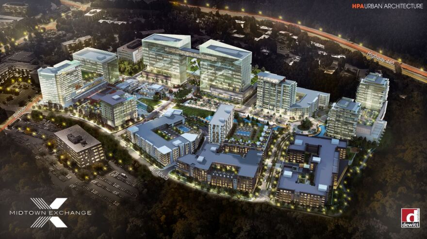 Renderings for the Dewitt Carolinas proposed Midtown project.