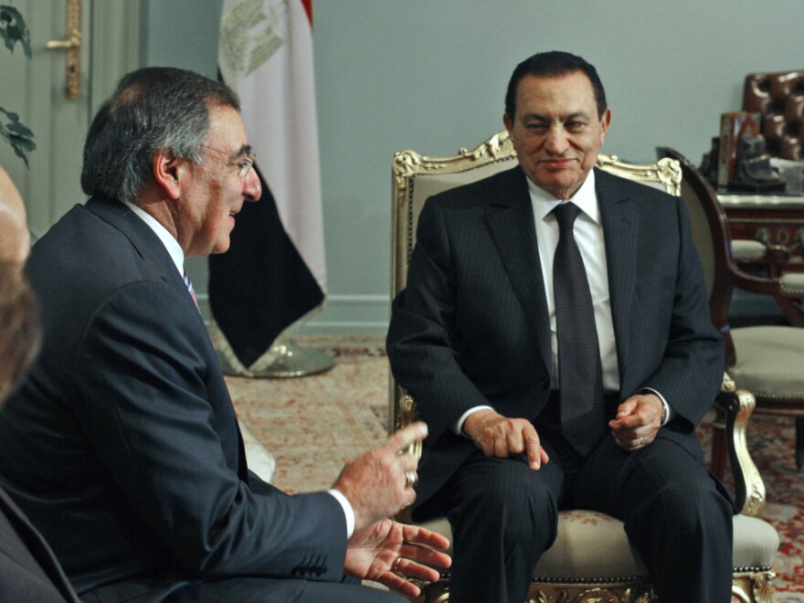Last January, CIA Director Leon Panetta (left) met with Egyptian President Hosni Mubarak at the presidential palace in Cairo.