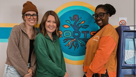 Organizers of Pensacola Grocery Buddies: Beth Schweigert, left, Emily Ley, middle, and Haley Morrissette, right