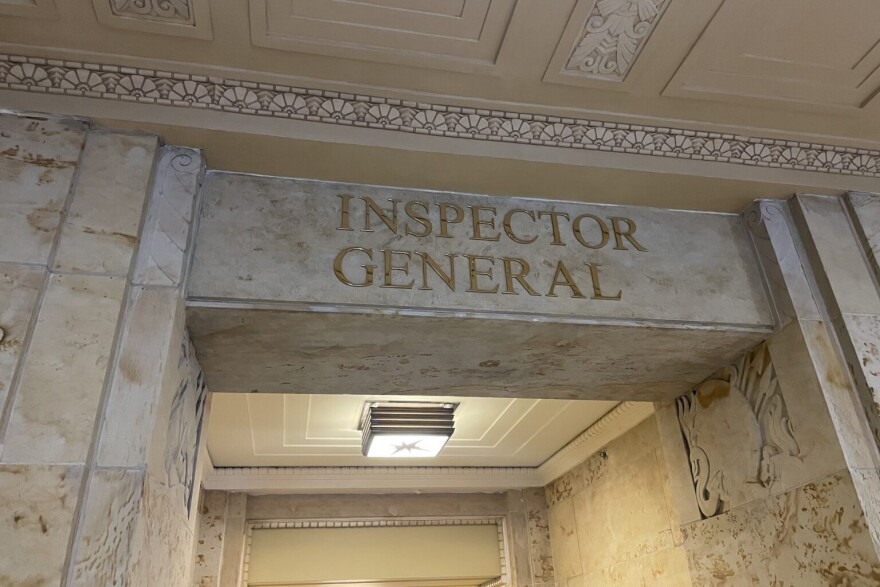 The Indiana Office of Inspector General, located in the Indiana State Library, is pictured on Dec. 11, 2025.