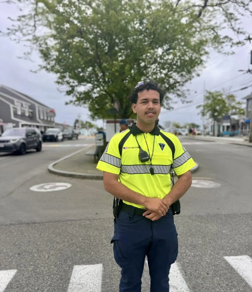 Carlos Maldonado Valle as a 2025 Provincetown Community Service officer.