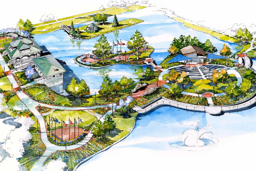 A masterplan for the park's Memorial Island.