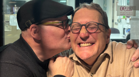 Marty Achatz and B.G. Bradley sharing a tender moment in our main studio