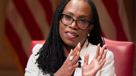 File - Supreme Court Justice Ketanji Brown Jackson speaks to the 2025 Supreme Court Fellows Program, Feb. 13, 2025, at the Library of Congress in Washington. (AP Photo/Jacquelyn Martin, Pool, File)