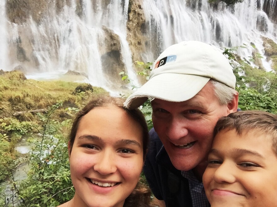 NPR's Frank Langfitt, took his children, Katie, 14, and Christopher, 11, to see the mountain valley of Jiuzhaigou in Sichuan province.