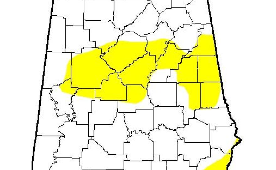 Central, Southeast Alabama Abnormally Dry | Alabama Public Radio