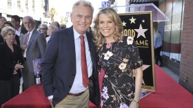 FILE - Pat Sajak, left, and Vanna White, from "Wheel of Fortune," attend a ceremony honoring Harry Friedman with a star on the Hollywood Walk of Fame on Nov. 1, 2019, in Los Angeles. Sajak is taking one last spin on “Wheel of Fortune," announcing Monday, June 12, 2023, that its upcoming season will be his last as host. 