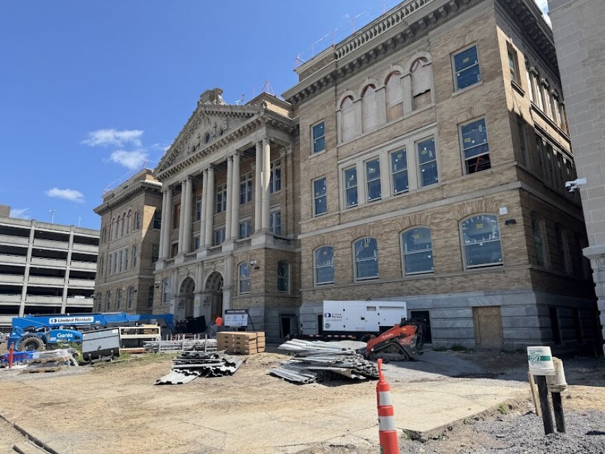 Construction is underway at Syracuse's new STEAM school, which will welcome 250 students in September.