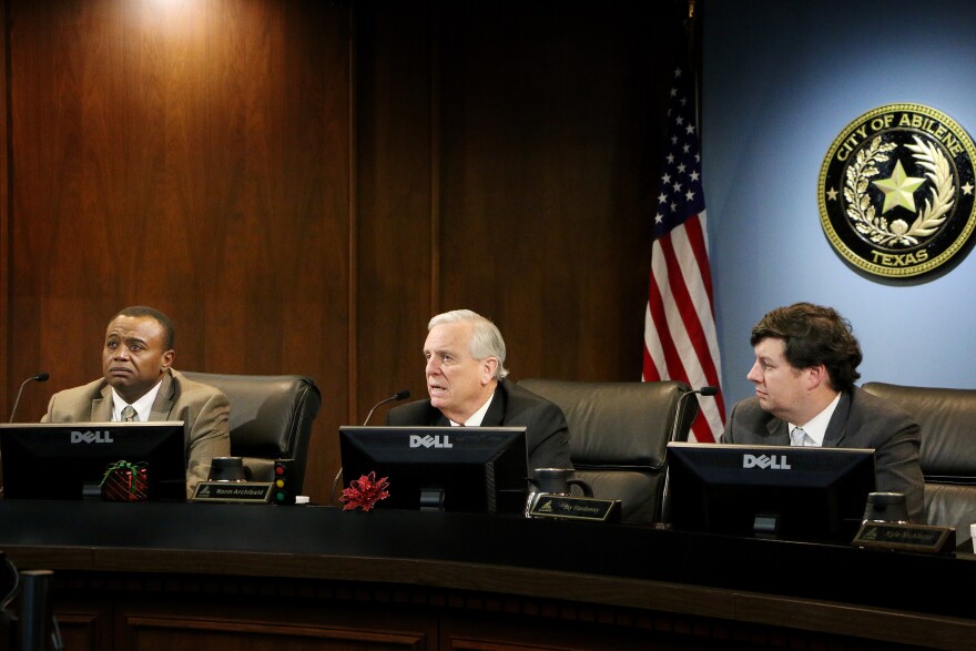 (Photo by Joy Bonala) Mayor Norm Archibald, center, announced he will not run for re-election in 2017. 