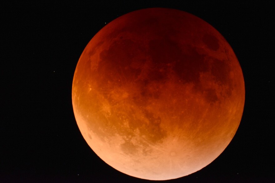 A red moon otherwise known as a blood moon 