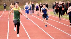 Pendleton High School senior Marcus Aaron Luke, left, was excited and ready for his last year running track. Then coronavirus disrupted everyone's plans. CREDIT: Marcus Luke (father)
